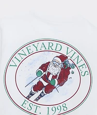 Boys' Santa Ski Long-Sleeve Pocket Tee