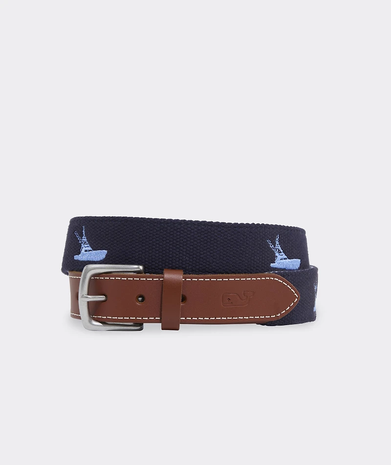 Sportfisher Embroidered Canvas Club Belt
