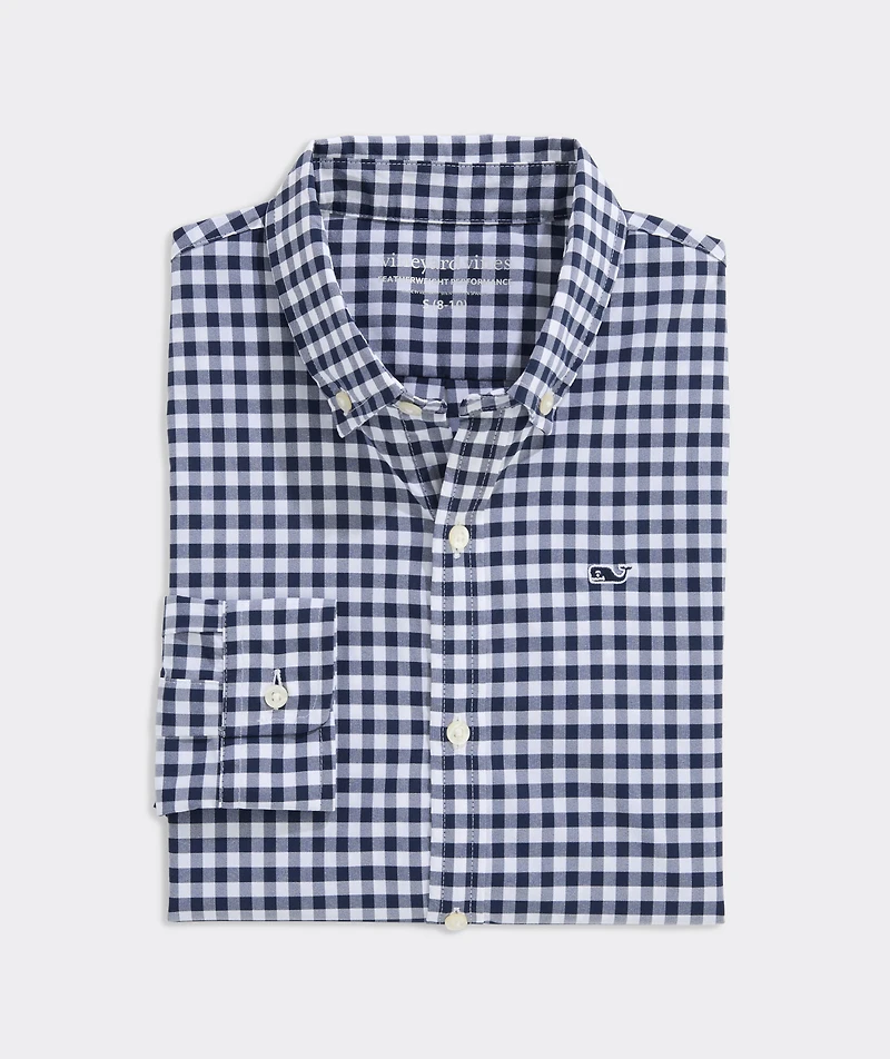 Boys' Mainsail Gingham Featherweight Performance Shirt