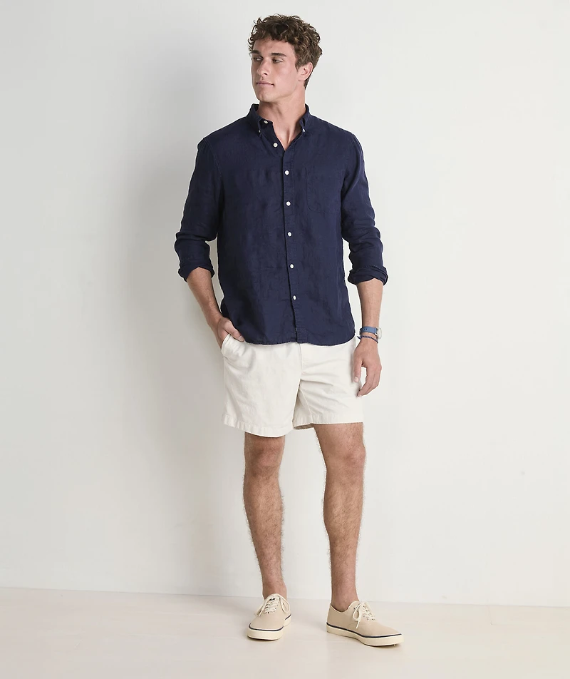 Surfside Solid Linen Shirt