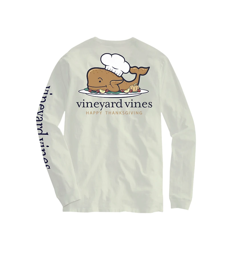 OUTLET Thanksgiving Turkey Whale Long-Sleeve Pocket Tee
