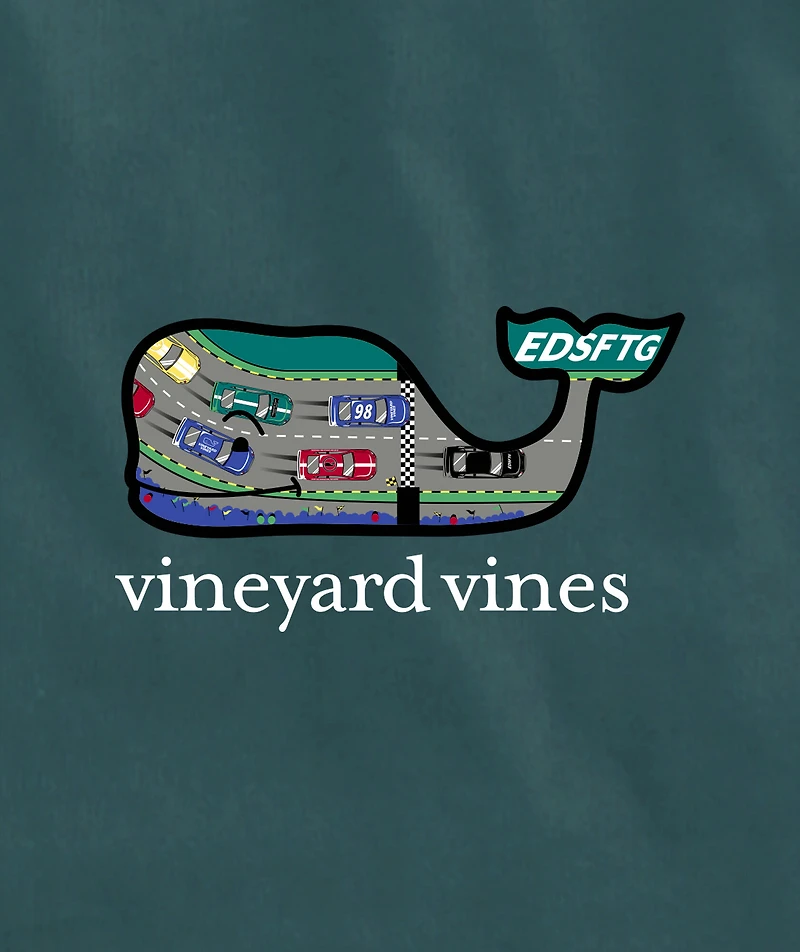 OUTLET Boys' Race Track Whale Long-Sleeve Pocket Tee