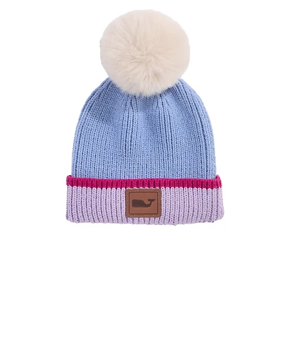 OUTLET Girls' Colorblock Rib Knit Beanie