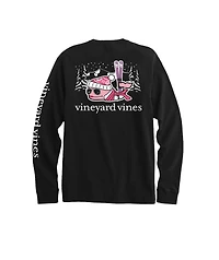 OUTLET Women's Mountain Ski Whale Long-Sleeve Pocket Tee