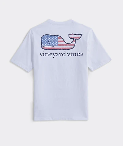 Boys' Flag Whale Short-Sleeve Pocket Tee