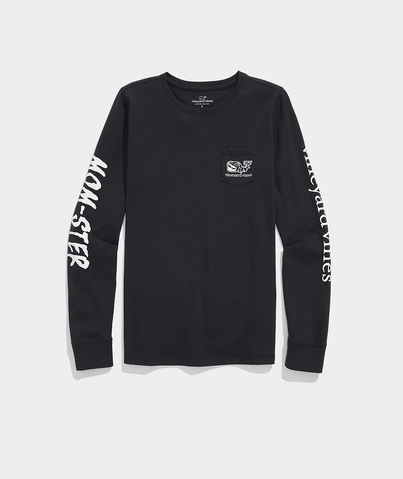 Glow-In-The-Dark Mom-ster Long-Sleeve Pocket Tee