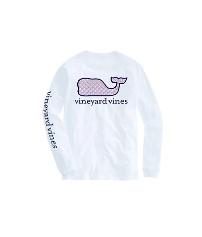 OUTLET Women's Vineyard Whale Long-Sleeve Pocket Tee