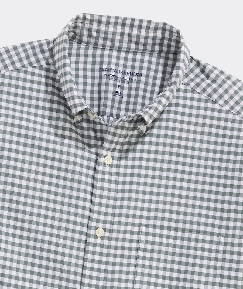 Skysail Gingham Performance Cotton Shirt