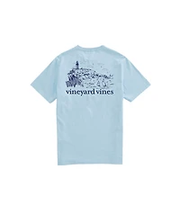 OUTLET Lighthouse Scene Short-Sleeve Pocket Tee