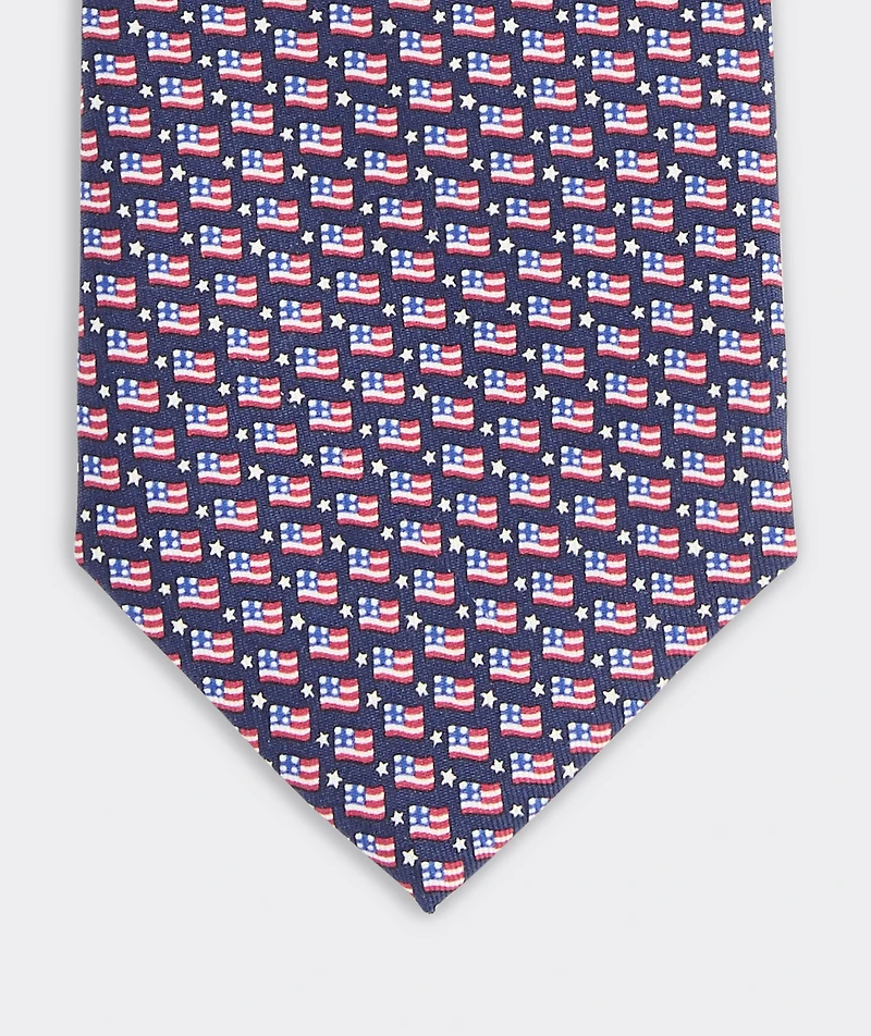 USA Micro Flag Printed Tie