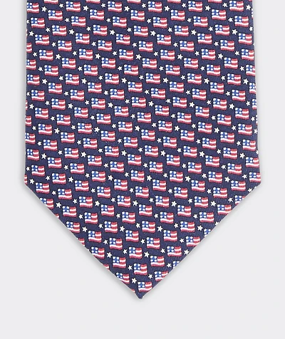USA Micro Flag Printed Tie