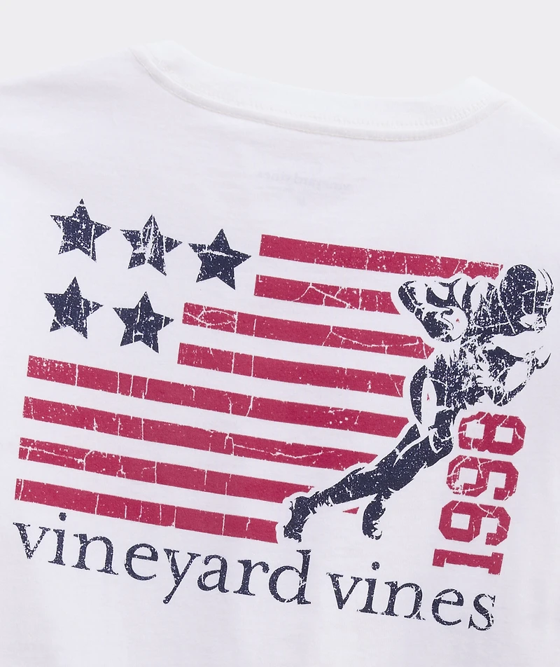 Boys' USA Quarterback Long-Sleeve Pocket Tee