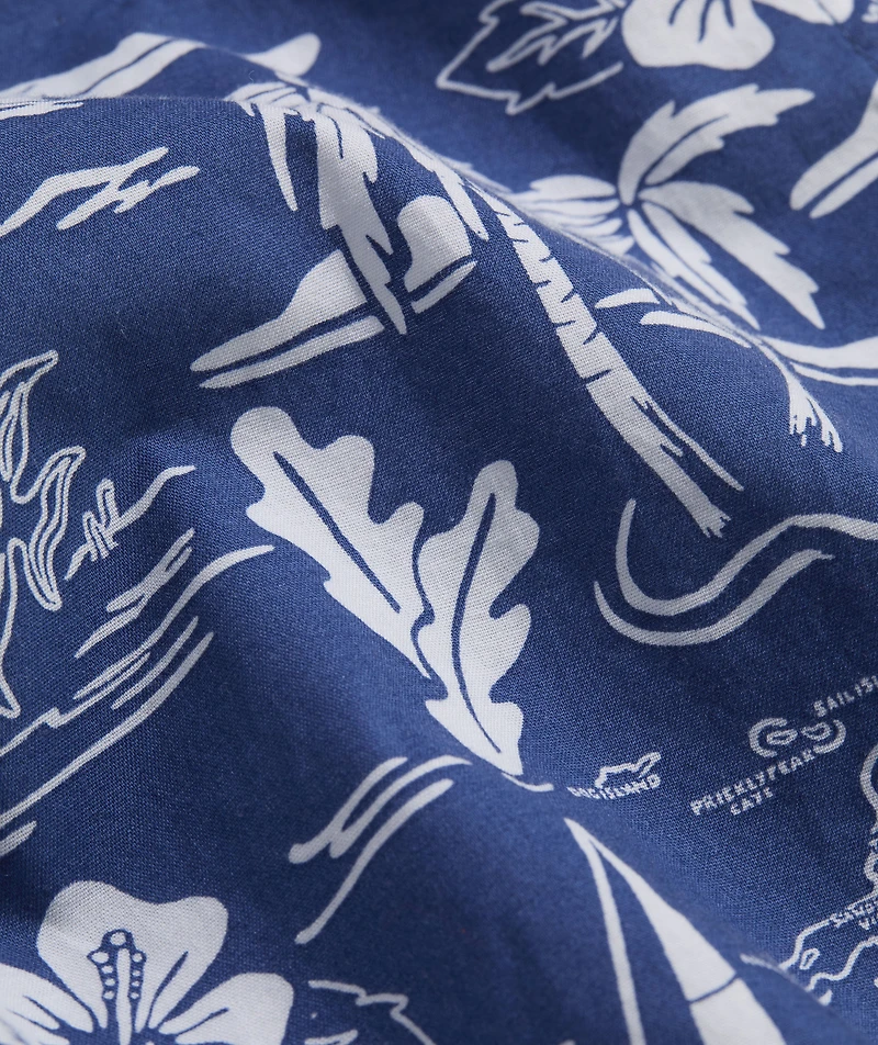 Boys' Printed Cotton Short-Sleeve Shirt