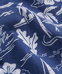 Boys' Printed Cotton Short-Sleeve Shirt