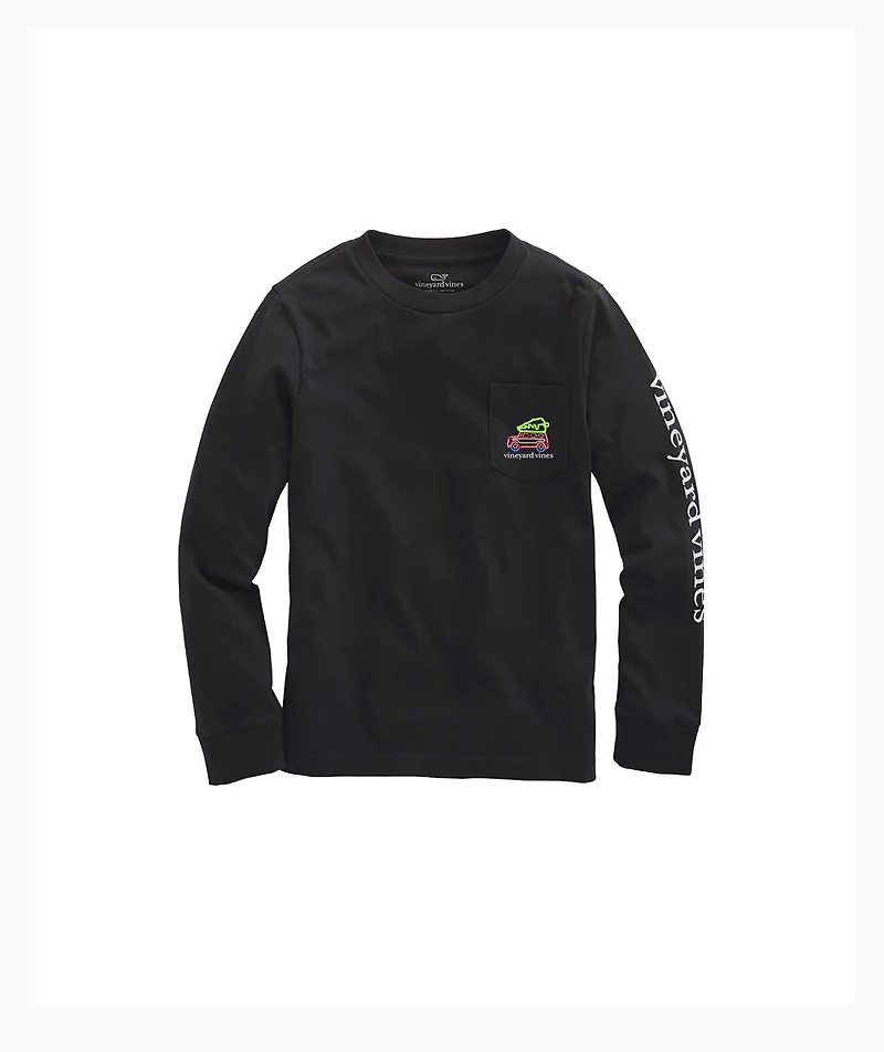 OUTLET Kids' Christmas Good Vibes Long-Sleeve Pocket Tee