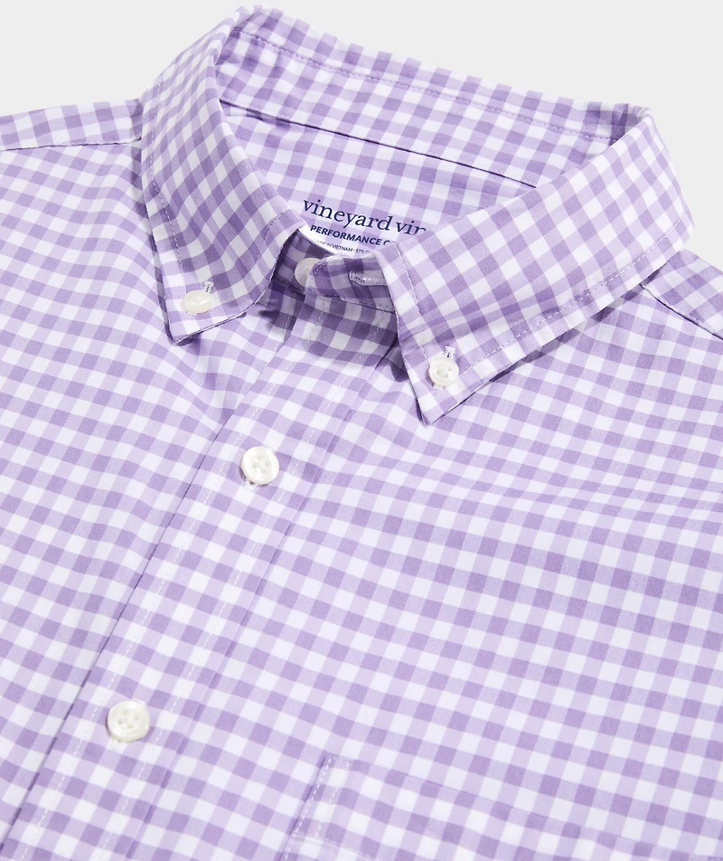 Skysail Gingham Performance Cotton Shirt