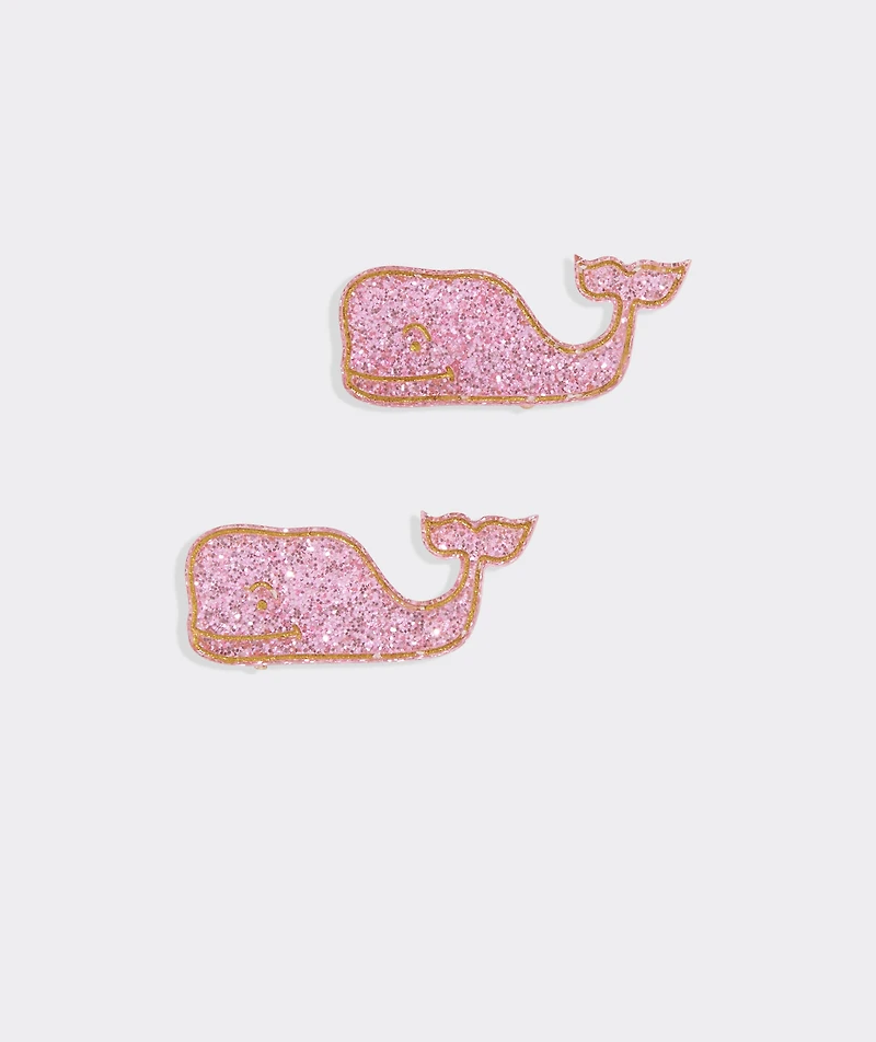 Girls' Glitter Whale Hair Clips