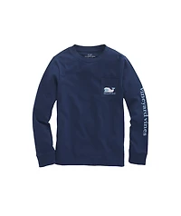 OUTLET Kids' Yeti Whale Long-Sleeve Pocket Tee