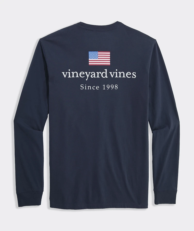 vineyard vines Americana Long-Sleeve Pocket Tee