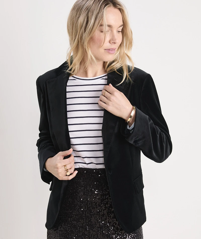 Velvet Shrunken Blazer