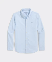 Boys' Stripe Performance Cotton Shirt