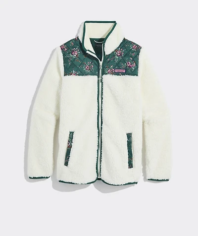 Heritage High-Pile Fleece Mixed Print Jacket