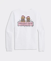 Girls' Holiday Pups Long-Sleeve Pocket Tee
