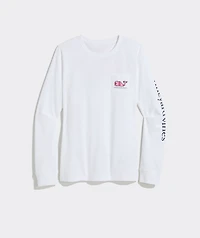 Edie Floral Whale Fill Long-Sleeve Pocket Tee