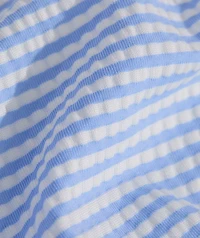 Girls' Seersucker Long Sleeve Zipper One-Piece