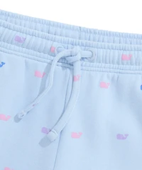 OUTLET Kids' Multi Whale Brushed Terry Pull On Short