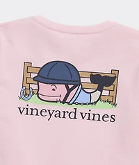 Girls' Horseback Rider Whale Long-Sleeve Pocket Tee