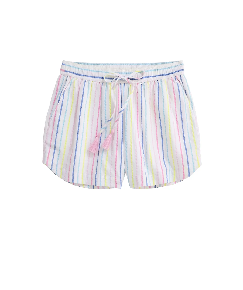 OUTLET Women's Seersucker Stripe Pull-On Shorts