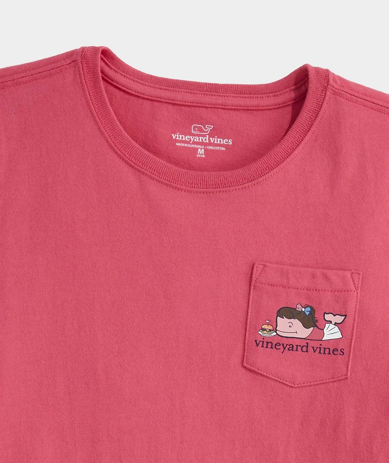 Girls' BBQ Whale Short-Sleeve Pocket Tee