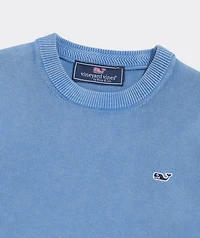 Boys' Garment-Dyed Cotton Crewneck Sweater