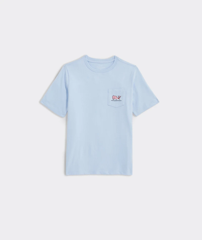 OUTLET Boys' Swimming Whales Short-Sleeve Pocket Tee