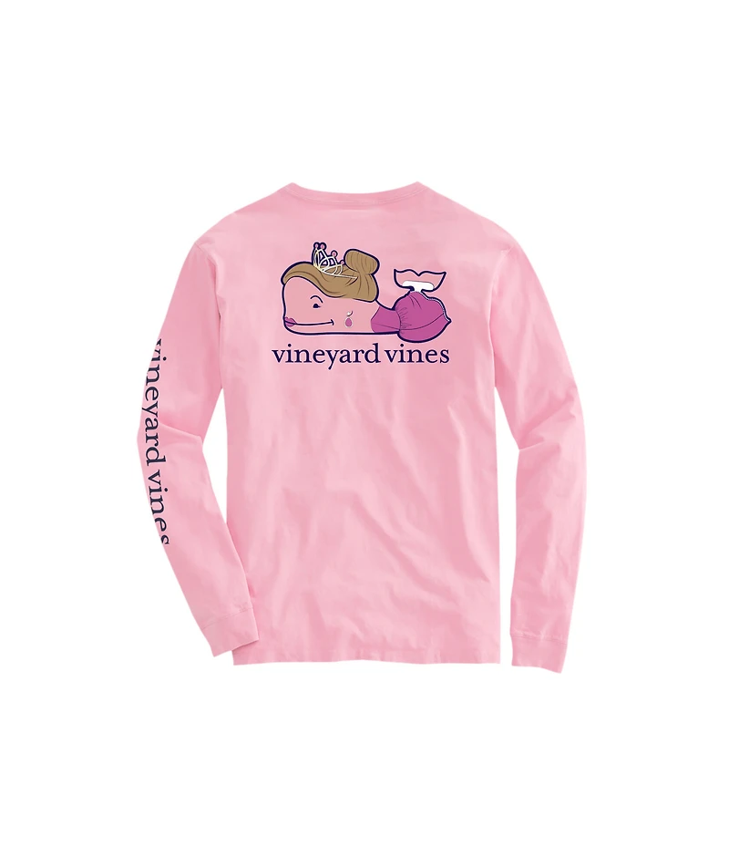 OUTLET Kids' Princess Whale Long-Sleeve Pocket Tee