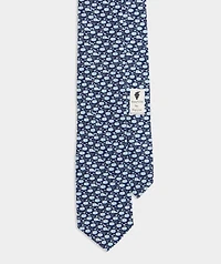 Whale Pumpkin Patch Silk Tie