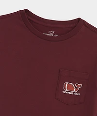 Boys' Football Whale Long-Sleeve Pocket Tee