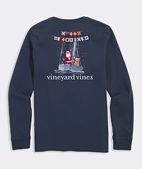 Santa Sailing Long-Sleeve Pocket Tee