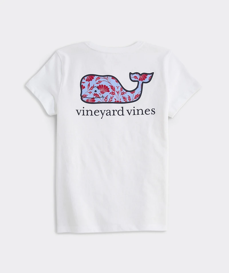 Girls' Harper Floral Whale Fill Short-Sleeve Pocket Tee