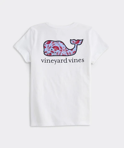 Girls' Harper Floral Whale Fill Short-Sleeve Pocket Tee