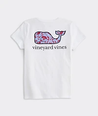 Girls' Harper Floral Whale Fill Short-Sleeve Pocket Tee