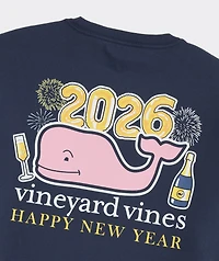 2026 New Year's Eve Whale Long-Sleeve Pocket Tee