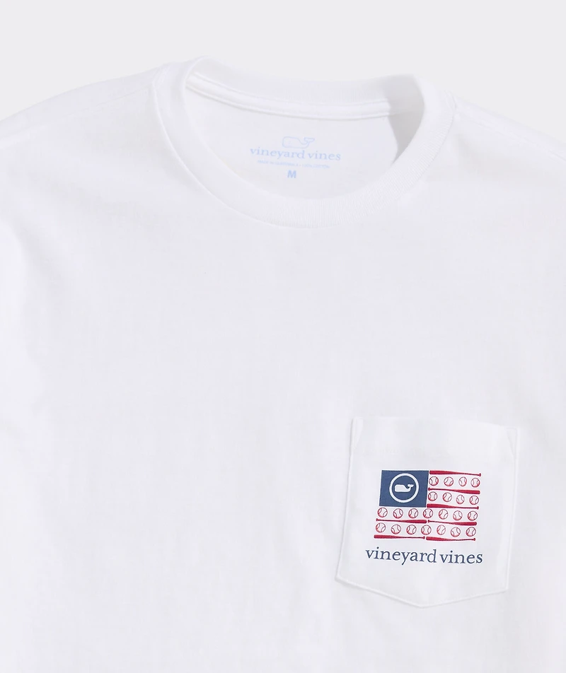 Baseball Flag Short-Sleeve Pocket Tee