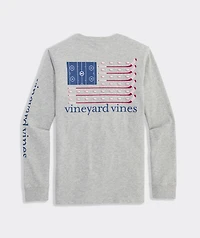 Boys' USA Hockey Flag Long-Sleeve Pocket Tee