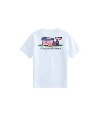 OUTLET Boys' Flag Football Whale Short-Sleeve Pocket Tee