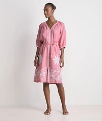 Linen Midi Cover-Up Dress