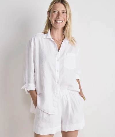 Linen Relaxed Button-Down