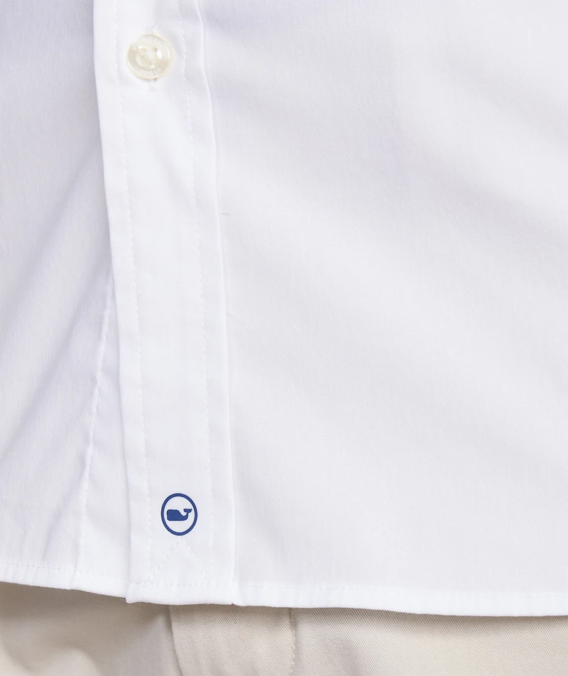 Breakwater Solid Performance Cotton Short-Sleeve Shirt