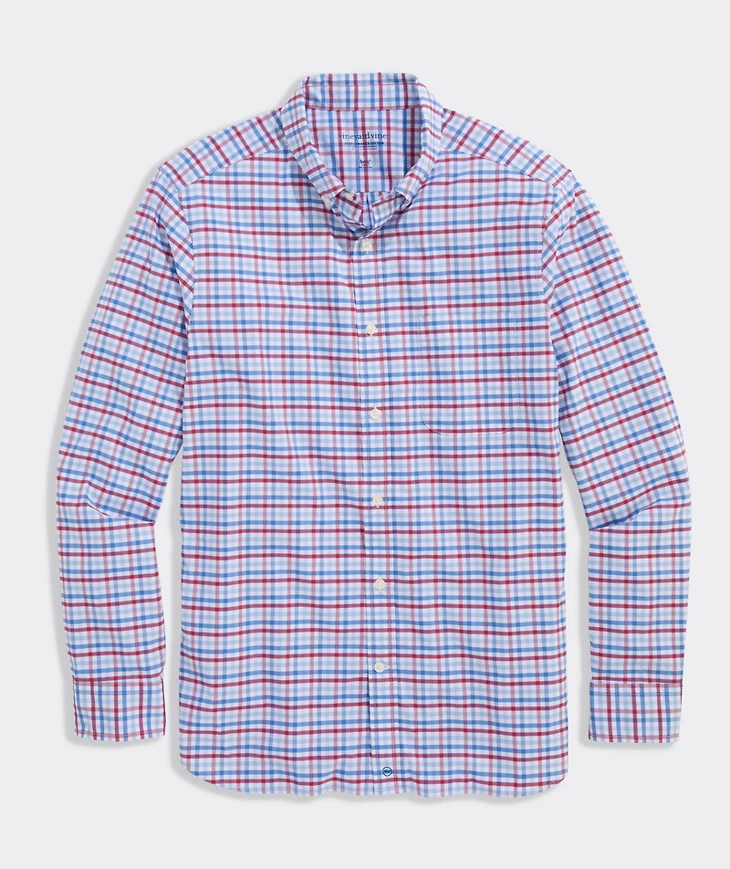 Road Town Tattersall Performance Cotton Shirt